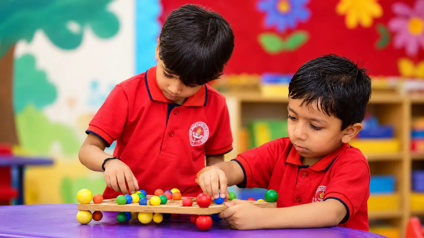 Children with Montessori materials
